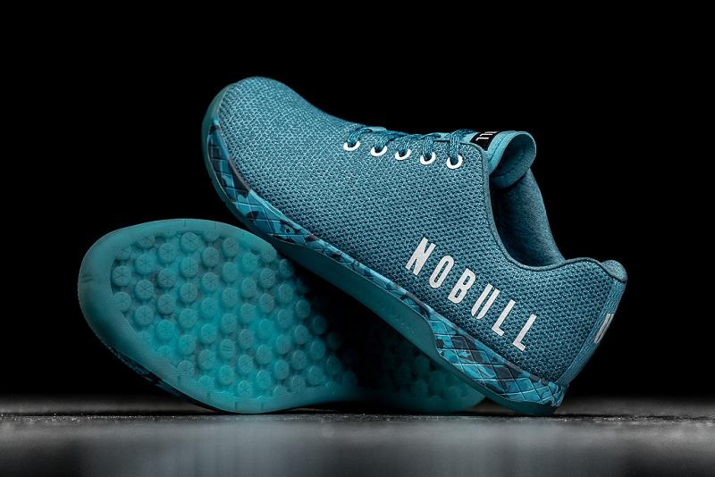 Nobull Water Heather Men's Trainers Turquoise | USA P1262J